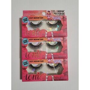 Ioni Pink Cowgirl Molly Wispy Medium Flare Lash Bundle Pack of 3 Eyelashes